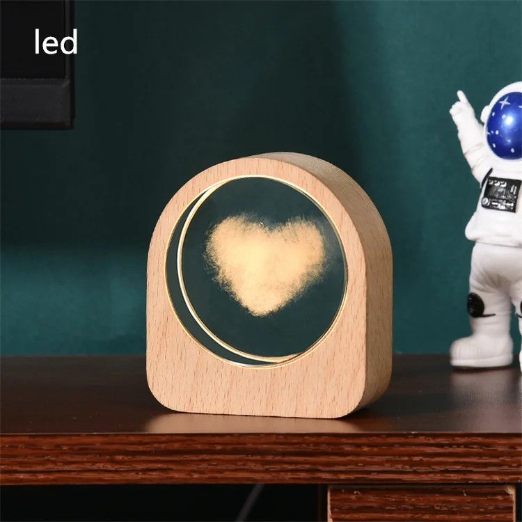 Bluejw 3D Crystal Ball Night Light - LED Night Lamp with Wood Base, USB Plug-in, Bedroom Decor, Birthday Gifts for Kids/Couples - Image 5